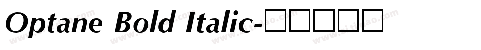 Optane Bold Italic字体转换